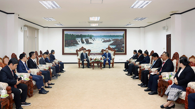 Quang cảnh buổi tiếp. (Ảnh: Hải Tiến)