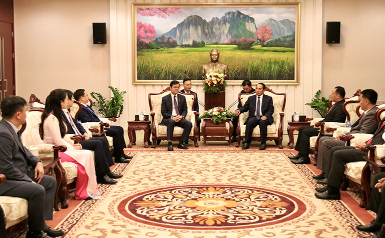 Quang cảnh buổi tiếp. (Ảnh: Trịnh Dũng)