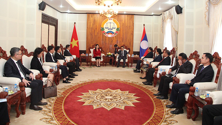 Quang cảnh cuộc gặp. (Ảnh: Hải Tiến)