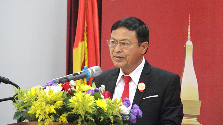 Chủ tịch Tổng hội người Việt Nam tại Lào Phạm Văn Hùng. (Ảnh: Hải Tiến)