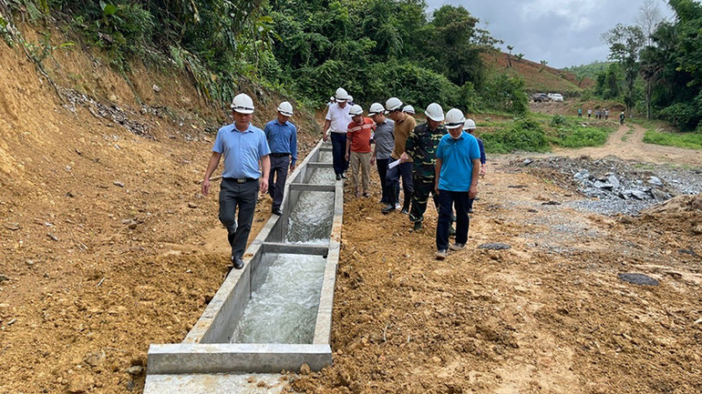 Một số hình ảnh trong quá trình xây dựng dự án. (Ảnh do đơn vị thi công cung cấp)