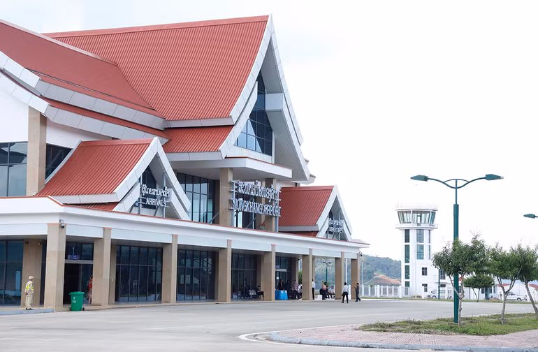 Công trình nhà ga sân bay Nongkhang. (Ảnh: TRỊNH DŨNG)