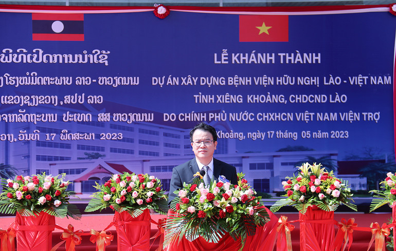 Thứ trưởng Kế hoạch và Đầu tư Trần Quốc Phương phát biểu tại buổi lễ. (Ảnh: Trịnh Dũng)