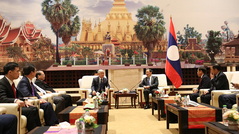 Quang cảnh buổi tiếp. Ảnh: Trịnh Dũng