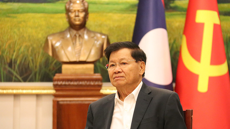 Tổng Bí thư, Chủ tịch nước Lào bùi ngùi chia sẻ về những kỷ niệm với Tổng Bí thư Nguyễn Phú Trọng. (Ảnh: TRỊNH DŨNG) Tổng Bí thư, Chủ tịch nước Lào bùi ngùi chia sẻ về những kỷ niệm với Tổng Bí thư Nguyễn Phú Trọng. (Ảnh: TRỊNH DŨNG)