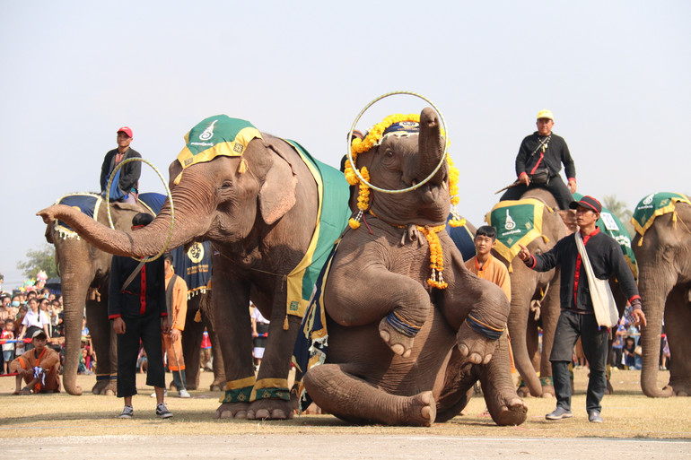 Một tiết mục biểu diễn tại lễ hội. (Ảnh: Hải Tiến)