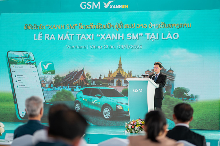 Tổng Giám đốc toàn cầu Công ty GSM Nguyễn Văn Thanh phát biểu tại sự kiện. (Ảnh: TRỊNH DŨNG)