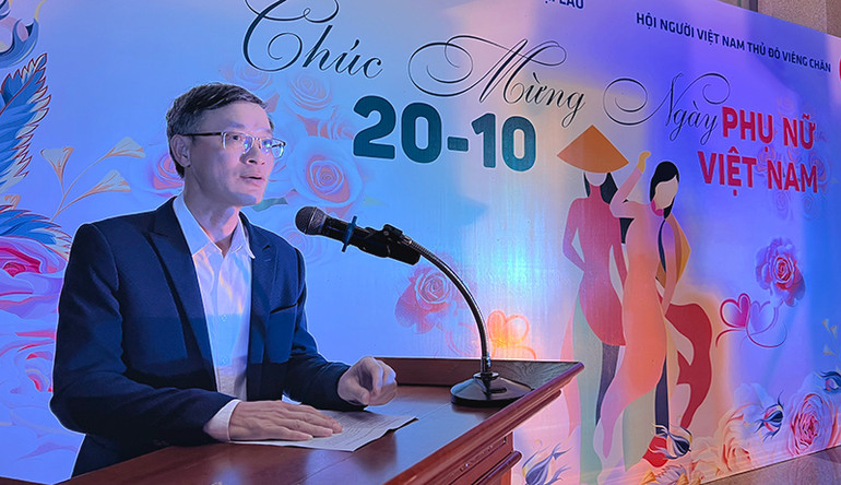 Ông Phan Minh Chiến, Tham tán Đại sứ quán Việt Nam tại Lào. (Ảnh: Trịnh Dũng)