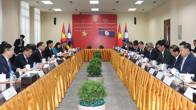 Quang cảnh hội đàm. Ảnh: Hải Tiến