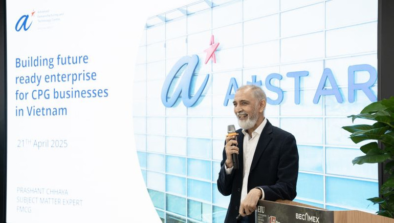 Ông Prashant Chhaya, chuyên gia cấp cao ngành tiêu dùng nhanh tại ARTC chia sẻ tại hội thảo.