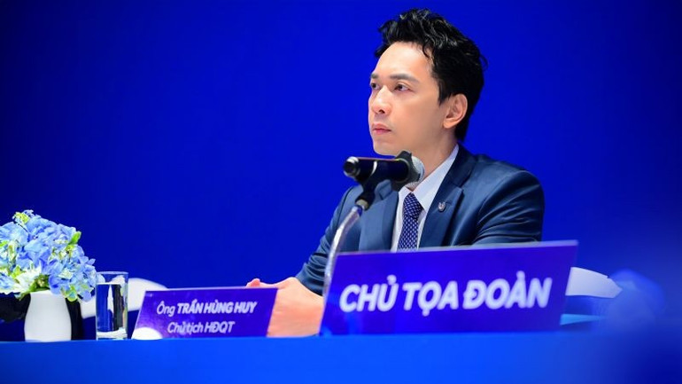 Chủ tịch Hội đồng quản trị ACB Trần Hùng Huy tại Đại hội.