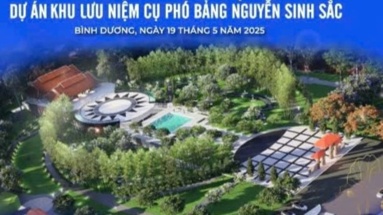 Một góc phối cảnh Khu lưu niệm Cụ Phó bảng Nguyễn Sinh Sắc.