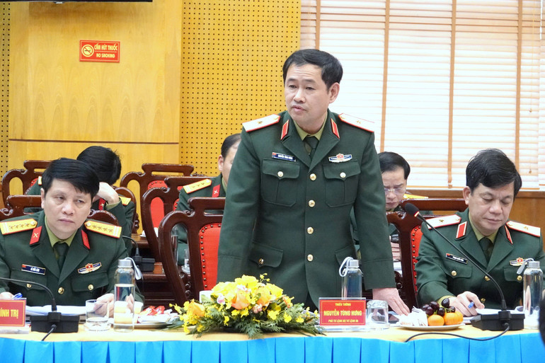 Thiếu tướng Nguyễn Tùng Hưng, Phó Tư lệnh Bộ Tư lệnh 86 định hướng một số nội dung tuyên truyền về hoạt động của đơn vị trên báo chí thời gian tới.