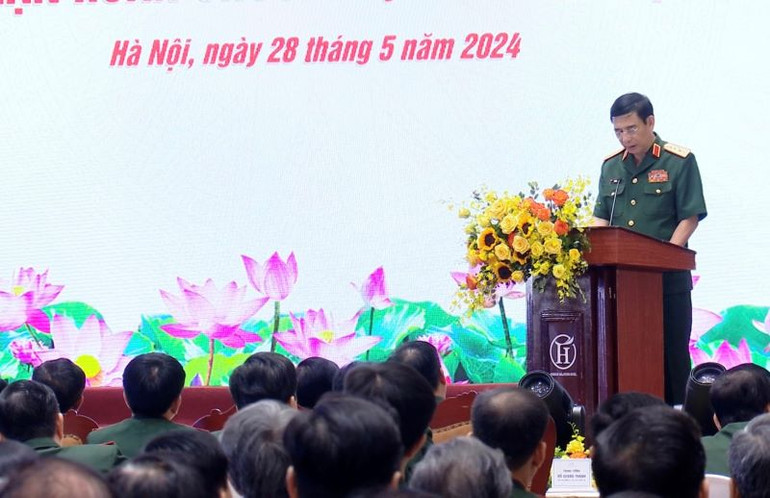 Đại tướng Phan Văn Giang phát biểu ý kiến tại buổi lễ.