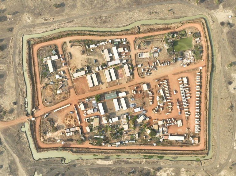 Ảnh tổng quan doanh trại Highway tháng 2/2024. Ảnh: Đội Công binh Việt Nam