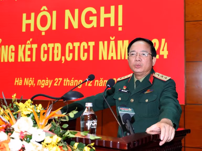 Thượng tướng Trịnh Văn Quyết phát biểu kết luận Hội nghị.