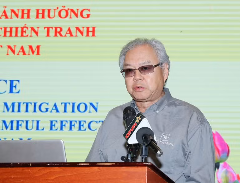 Ông David Liu đại diện Công ty Tetra Tech phát biểu tham luận tại hội thảo.