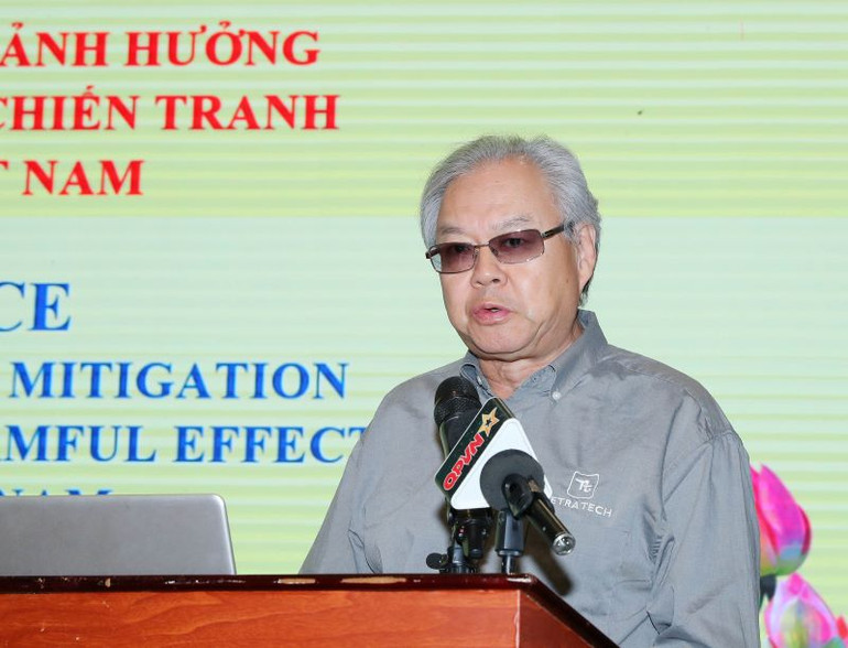 Ông David Liu đại diện Công ty Tetra Tech phát biểu tham luận tại hội thảo.