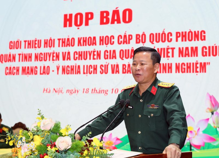 Đại tá Tống Văn Thanh, Phó Cục trưởng Cục Tuyên huấn phát biểu tại buổi Họp báo. Đại tá Tống Văn Thanh, Phó Cục trưởng Cục Tuyên huấn phát biểu tại buổi Họp báo.