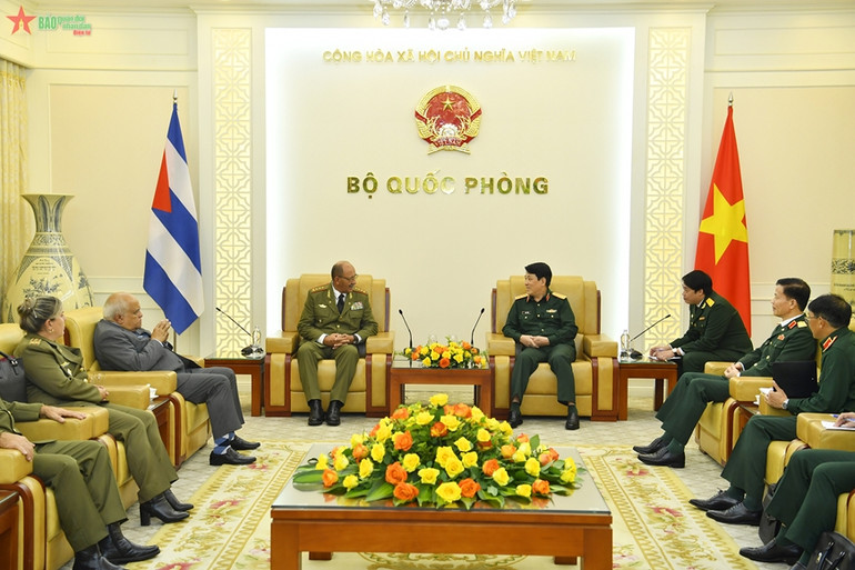 Quang cảnh buổi tiếp. (Ảnh: Báo Quân đội nhân dân)