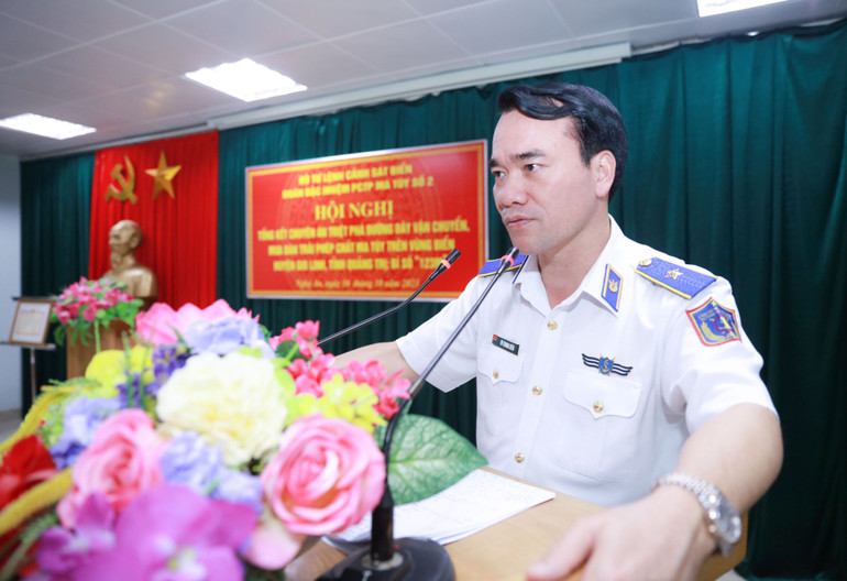 Thiếu tướng Vũ Trung Kiên phát biểu kết luận hội nghị. Thiếu tướng Vũ Trung Kiên phát biểu kết luận hội nghị.