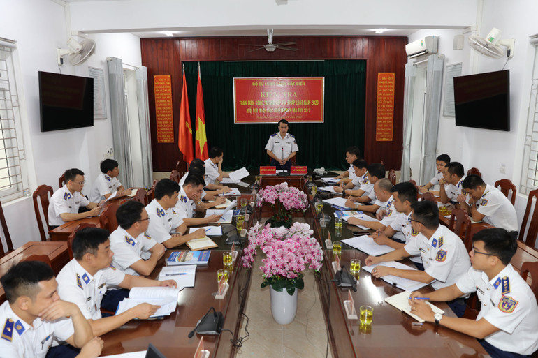 Quang cảnh hội nghị kết luận đợt kiểm tra tại Đoàn Đặc nhiệm phòng, chống tội phạm ma túy số 2.