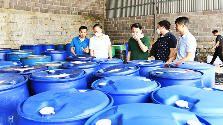 Hiện trường nơi sản xuất ma túy tổng hợp.