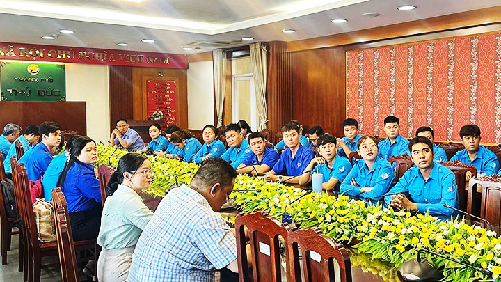 Tuổi trẻ TP Thủ Đức tham gia Hội nghị đối thoại với lãnh đạo Thành phố Hồ Chí Minh.