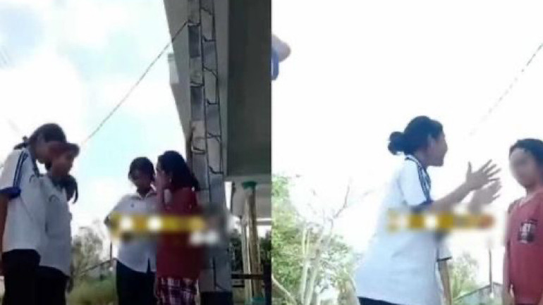 Hình ảnh một nữ sinh (lớp 7) ở huyện Hồng Dân (Bạc Liêu) bị đánh hội đồng, &quot;bùng nổ&quot; trên mạng xã hội, gây bức xúc dư luận.