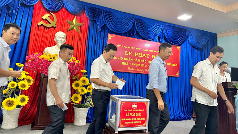 Các trường học tại thành phố Bạc Liêu hưởng ứng tích cực. (Ảnh: TRỌNG DUY)