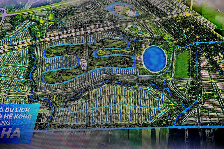 Mô hình kiến trúc Khu đô thị Du lịch nghỉ dưỡng Mekong. Mô hình kiến trúc Khu đô thị Du lịch nghỉ dưỡng Mekong.