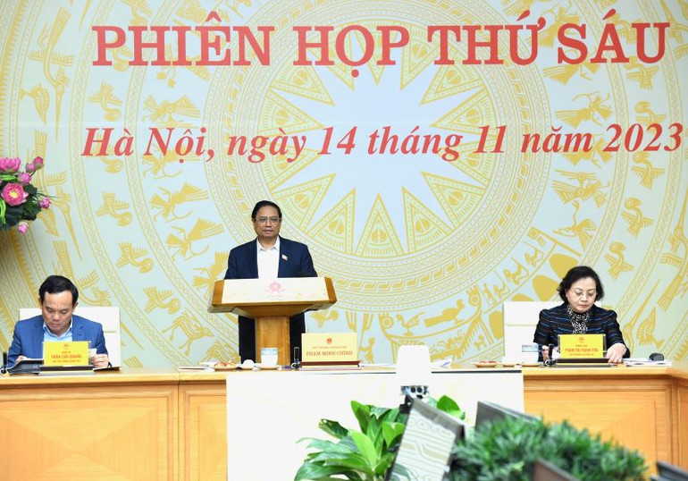 Thủ tướng Phạm Minh Chính phát biểu kết luận hội nghị. Thủ tướng Phạm Minh Chính phát biểu kết luận hội nghị.