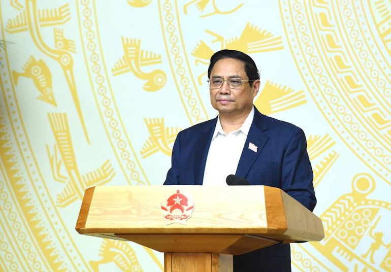 Thủ tướng Phạm Minh Chính phát biểu khai mạc phiên họp. Thủ tướng Phạm Minh Chính phát biểu khai mạc phiên họp.