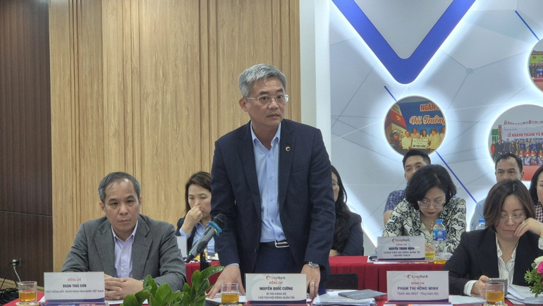 Ông Nguyễn Quốc Cường, Chủ tịch Hội đồng quản trị Co-opBank chia sẻ tại hội thảo. Ông Nguyễn Quốc Cường, Chủ tịch Hội đồng quản trị Co-opBank chia sẻ tại hội thảo.