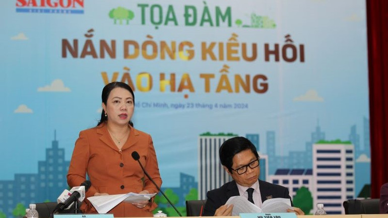 Bà Vũ Thị Huỳnh Mai, Chủ nhiệm Ủy ban người Việt Nam ở nước ngoài Thành phố Hồ Chí Minh.