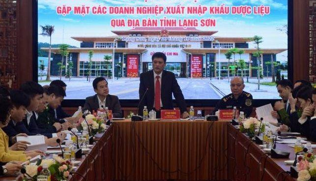 Lãnh đạo Ban Quản lý Khu kinh tế cửa khẩu Đồng Đăng-Lạng Sơn tổ chức gặp mặt các doanh nghiệp nhập khẩu dược liệu qua cửa khẩu song phương Chi Ma.