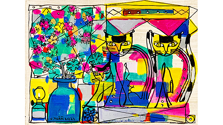 Tác phẩm của họa sĩ Vũ Đình Tuấn.
