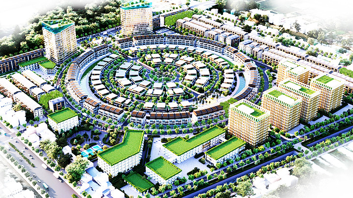 Phối cảnh dự án đầu tư xây dựng nhà ở Khu đô thị mới khóm 5, phường 1, thành phố Cà Mau.