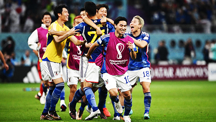 Tuyển Nhật Bản lại gây sốc với cuộc ngược dòng trước Tây Ban Nha. Ảnh: AFP