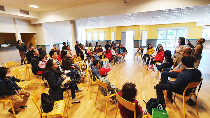 Một buổi học của nhóm Cánh Diều. Ảnh: Nhân vật cung cấp