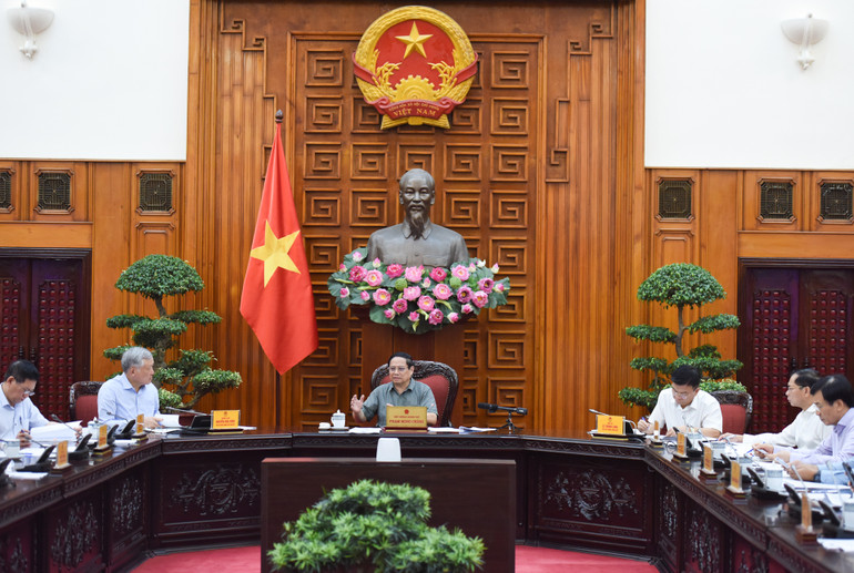 Thủ tướng Phạm Minh Chính chủ trì cuộc họp giữa Thường trực Chính phủ với Thường trực Tiểu ban Kinh tế-xã hội.