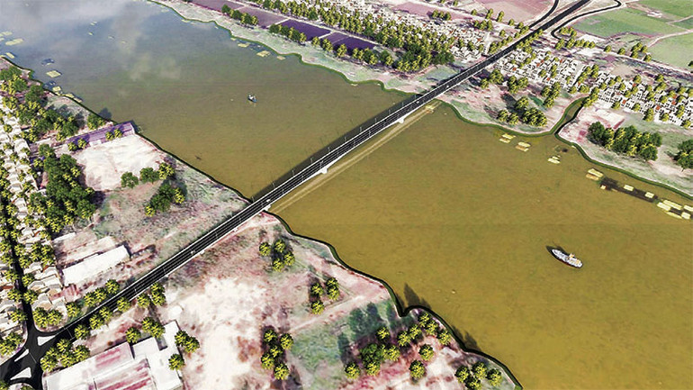 Phối cảnh cầu Châu Đốc.