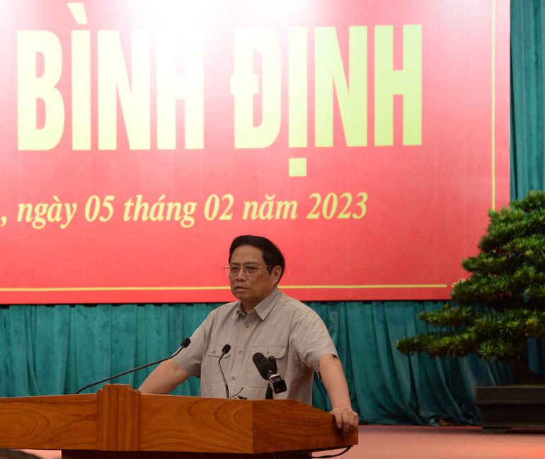 Thủ tướng Phạm Minh Chính phát biểu tại buổi làm việc.