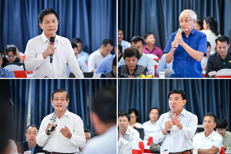 Các chuyên gia nêu quan điểm tại hội thảo. Các chuyên gia nêu quan điểm tại hội thảo.