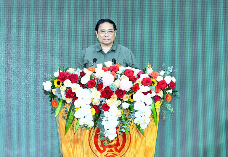 Thủ tướng Phạm Minh Chính phát biểu ý kiến chỉ đạo tại buổi làm việc với một số bộ, ngành, tỉnh Kon Tum về quy hoạch phát triển Măng Đen