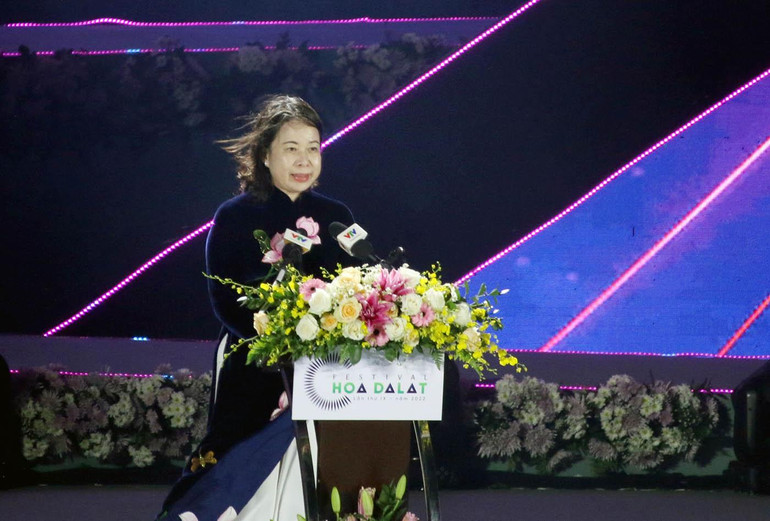 Phó Chủ tịch nước Võ Thị Ánh Xuân phát biểu ý kiến tại lễ khai mạc.