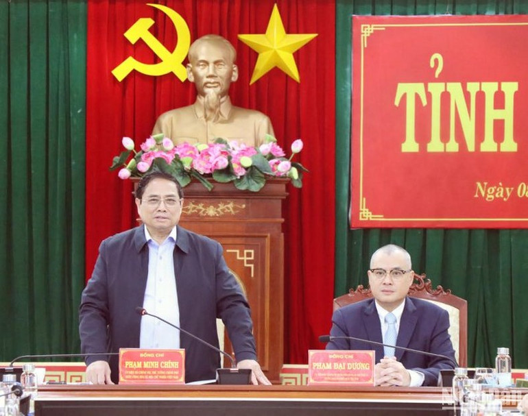 Thủ tướng Phạm Minh Chính phát biểu chỉ đạo tại buổi làm việc với lãnh đạo tỉnh Phú Yên.