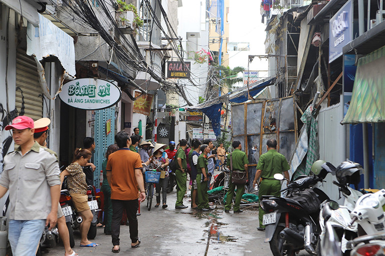 Đám cháy được khống chế vào mờ sáng ngày 10/6/2023. (Ảnh: TTXVN)