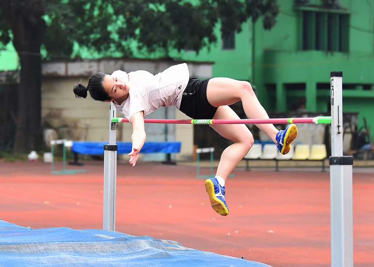 Nội dung nhảy cao đang được trẻ hóa lực lượng chuẩn bị cho các giải đấu sắp tới.