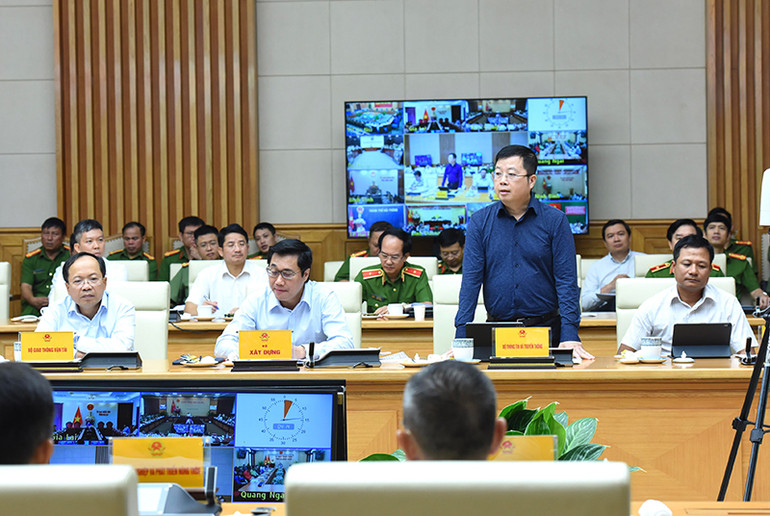 Đại diện lãnh đạo Bộ Thông tin và Truyền thông phát biểu.